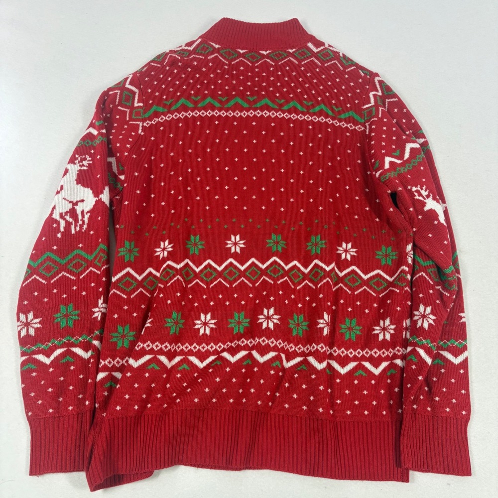Tipsy Elves Sweater Men XXL Red Reindeer Humping Fair Isle Christmas Crude Funny - Picture 10 of 11